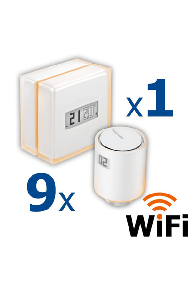 Netatmo Kit termostat de ambient si 9 capete termostat smart pentru calorifer Netatmo, WI-FI