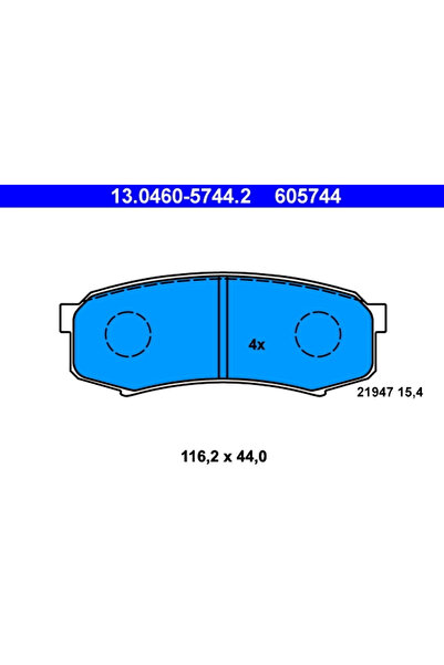 Ate Set Placute Frana Frana Disc Lexus Gx Mitsubishi Pajero 4/Pajero Classic