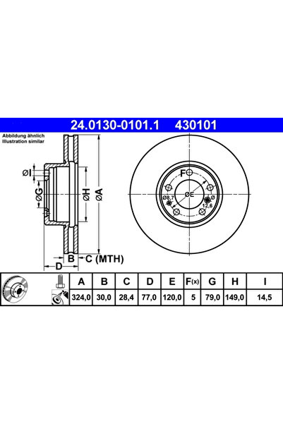 Ate Disc Frana Bmw 5/7/8