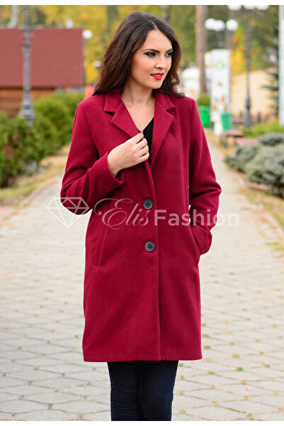 Elis Fashion See First Burgundy Coat