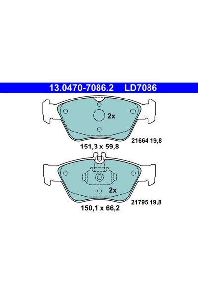 Ate Set Placute Frana Frana Disc Mercedes-Benz C-Class/Clk/E-Class