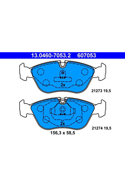Ate Комплект спирачни накладки дискови спирачки Volvo 850/C70 1/S70