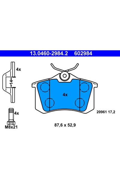 Ate Set Placute Frana Frana Disc Seat Cordoba/Ibiza 2/Toledo 1 Vw Corrado/Gol...
