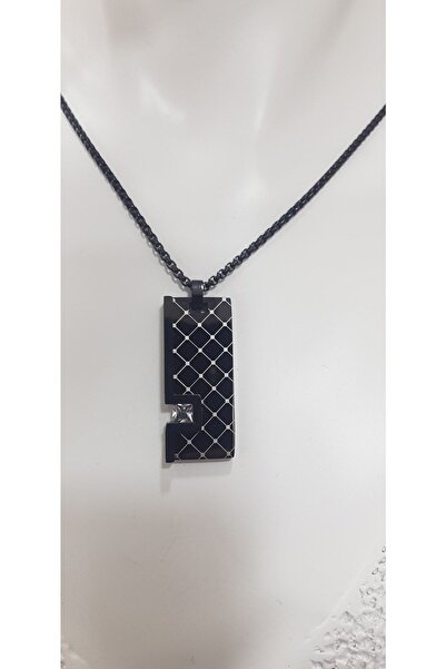 GWOMA رسم هندسي بتفاصيل حجر أسود اللون للجنسين