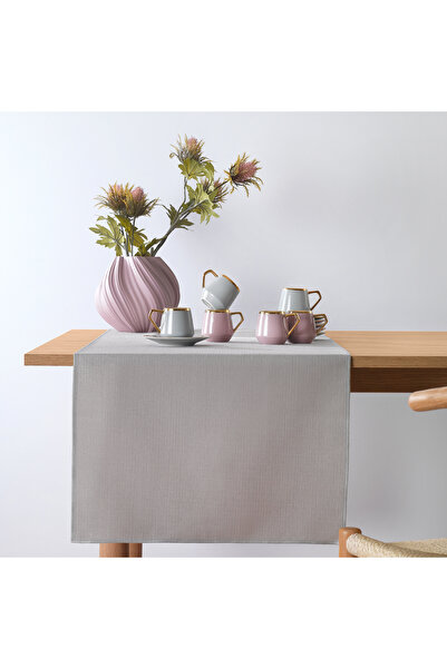 Schafer Home Bianca Linen Polyester Runner 40X160 cm 1 Piece-Light Gray