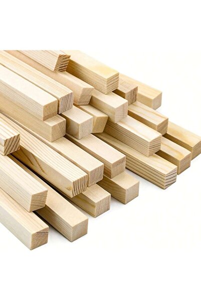 Gunwood 2*2*25 cm Ahşap Hobi Çıtası ,Taslak ,Bahçe Dekor Çit , tuval çıtası ,...
