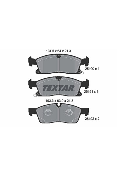 TEXTAR Комплект спирачни накладки за дискови спирачки Jeep Grand Cherokee 4