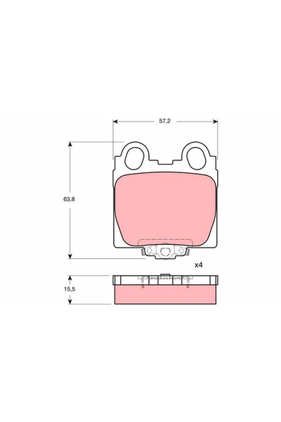TRW Set Placute Frana Frana Disc Lexus Gs/Is 1/Is Sportcross Toyota Altezza/A...