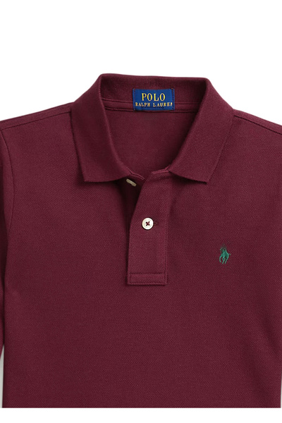 Polo Ralph Lauren Dark Red Long Sleeve Boys Polo T-Shirt