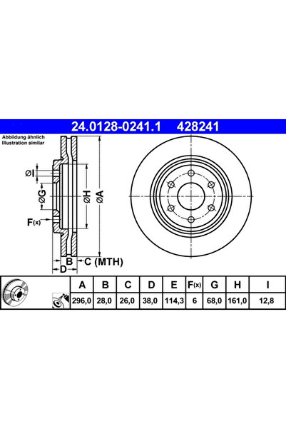 Ate Disc Frana Nissan Navara NP300/NP300 Pickup/Pathfinder 3