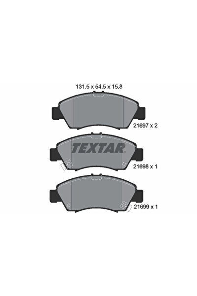 TEXTAR Set Placute Frana Frana Disc Honda Brio/Capa/City 4 Limuzina