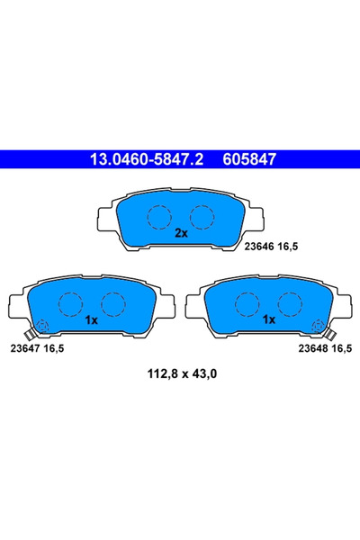 Ate Set Placute Frana Frana Disc Toyota Alphard 1/Avensis Verso/Isis 2000-2014