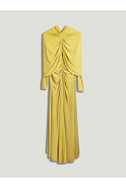 Nocturne Bolero Detaylı Drapeli Maxi Elbise
