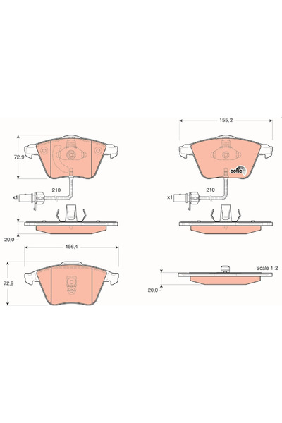 TRW Set Placute Frana Frana Disc Audi A6 C5/Allroad C5