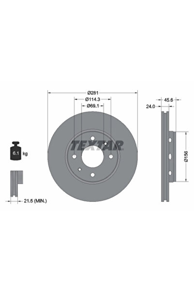 Krieger Set Discuri Frana Mitsubishi Carisma Volvo S40 1/V40 1995-2006