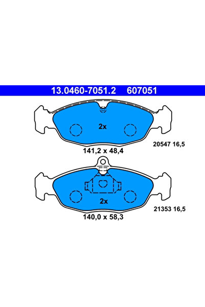 Ate Set Placute Frana Frana Disc Opel Astra F/Corsa A/Vectra A 1982-2018