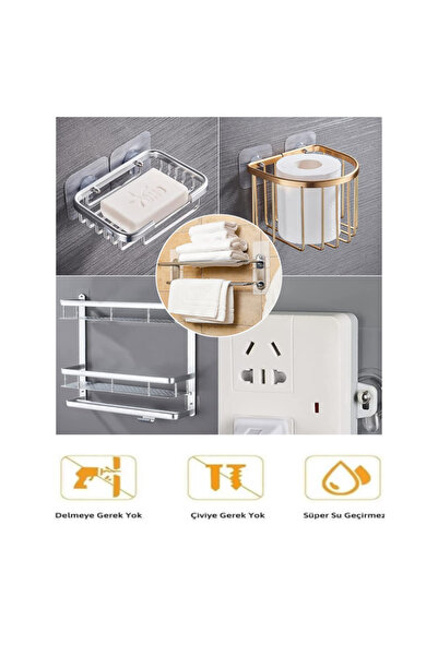 sengenegel 2 adet Süper Güçlü Çerçeve Askısı Pin Delgisiz Vidalı Tırnak Kanca Yapışkanlı Raf Tutucu Askı