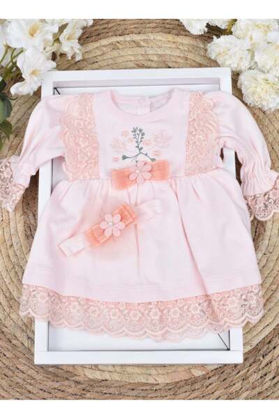 Fun Moment طقم هدايا فستان حديثي الولادة من قطعتين من عمر 3 إلى 6 أشهر