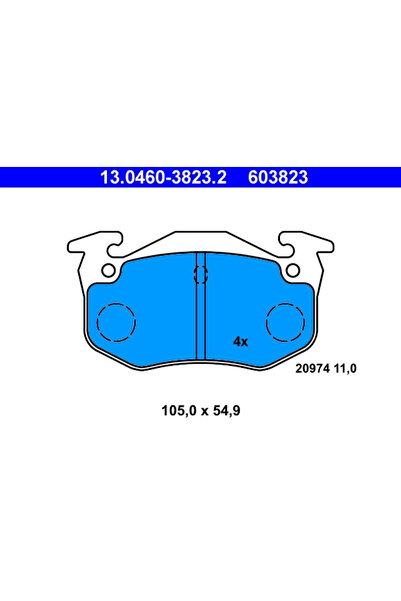 Ate Set Placute Frana Frana Disc Citroen Saxo/Xsara/Zx Peugeot 206/306