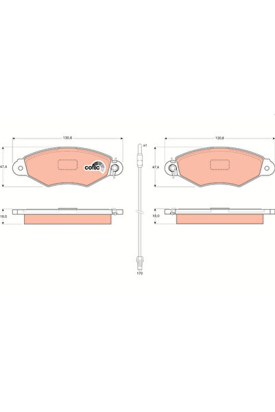 TRW Set Placute Frana Frana Disc Nissan Kubistar Caroserie Renault Kangoo