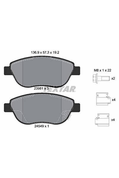 Krieger Set Placute Frana Frana Disc Fiat 500L Opel Corsa D