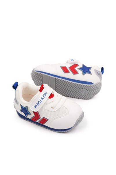 BebeNou Adidași pentru copii, inserții albe, roșii și albastre chmy22-17-2-c