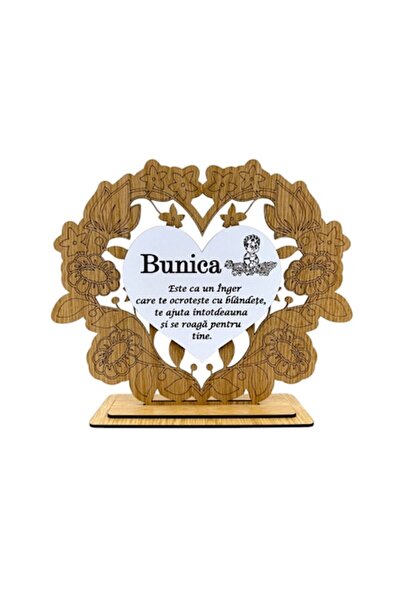 OEM Decoratiune tablou inima, cadou personalizat cu mesaj standard pentru Bun...