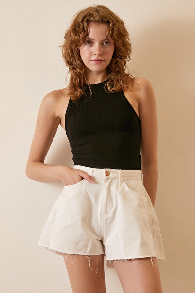 Never more Μπλουζάκι με λαιμόκοψη μαύρο