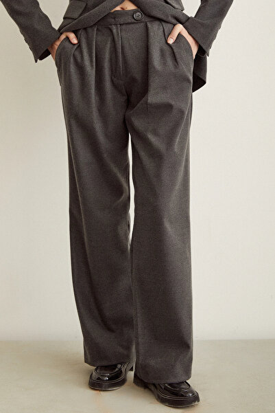 LC Waikiki Pileli Kumaş Panolon Gri