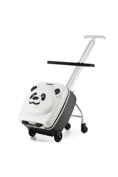 Zampago Panda Tasarımlı Oturulabilir Çocuk Valizi – Düşme Engelleyici, Seyahat Tipi Bavul