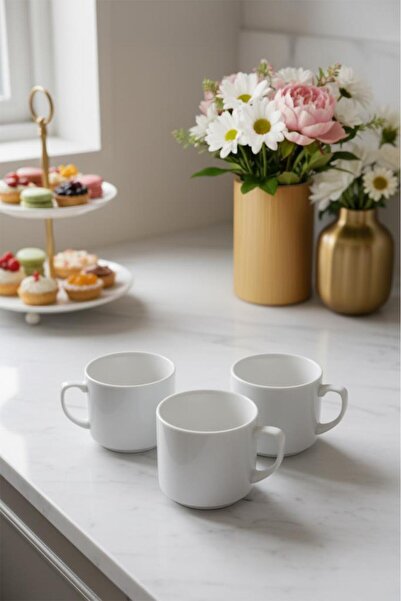 Atbyhome Times Espresso Americano Coffee Cup Set of 3 200 ml 7 cm