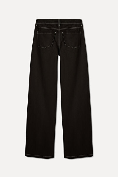 Mudo Wide Leg Jeans with Stitching Details