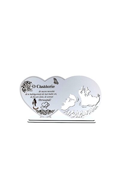 OEM Inimă decorativă goală în formă de pom al vieții, personalizată cu un mes...