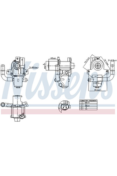 Nissens Supapa Egr Dacia Duster/Lodgy/Logan Nissan Cube/Juke/Note