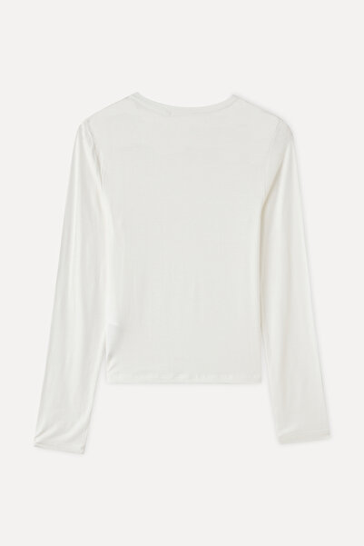 Mudo Modal Mixed Cycling Neck Long Sleeve T-Shirt