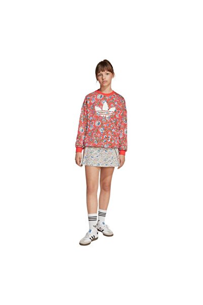 adidas Çocuk Kırmızı Sweatshirt CREW JV7827