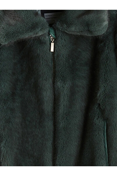 LC Waikiki Lcw Kids Green Girls' Faux Fur Coat