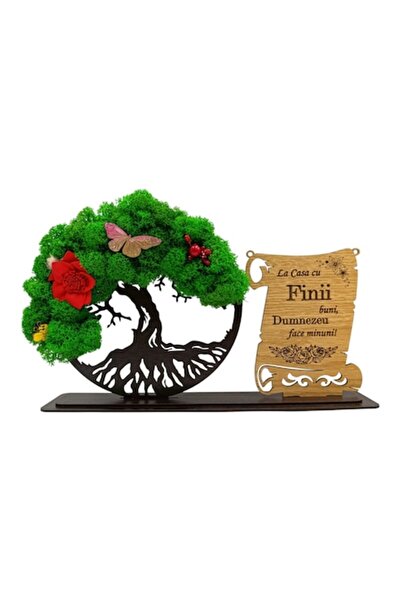 OEM Tree of Life with stabilized lichens, gift for sweethearts, 30x18 cm,