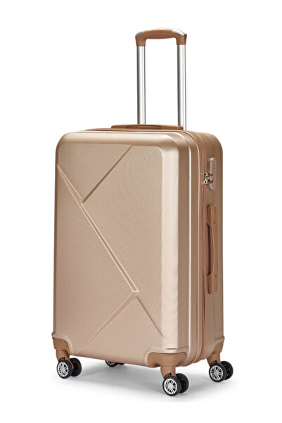 LİMRA Modern Design ABS 4-Piece Luggage Set with Wheels, 28-24-20-12 Inch, Black