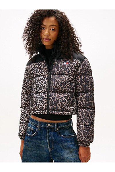 Tommy Hilfiger TJW CROPPED LEOPARD PUFFER