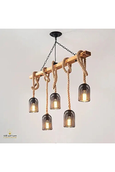 HAMER Modern pendant lamp, five-strand chandelier, hanging ropes, elegant lighting