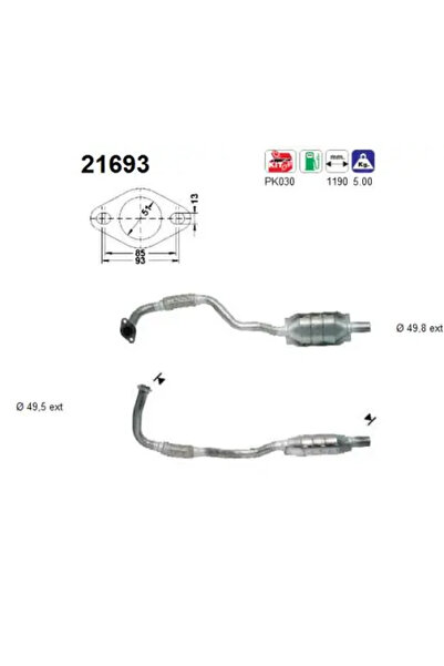 As Catalizator Opel Astra F Classic/Astra G Vauxhall Astra Model 4/Astravan M...