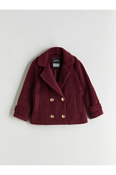 LC Waikiki Lcw Kids Burgundy Girl's Cashmere Coat
