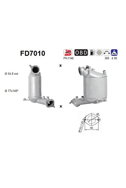 As Filtru Funingine/Particule Sist.De Esapament Mitsubishi Grandis/Lancer 8 2...
