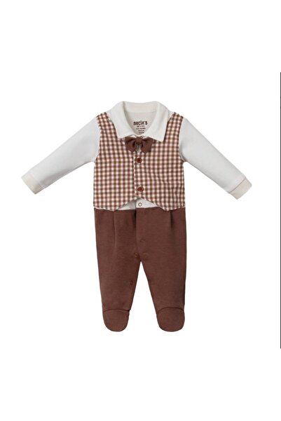 EKNKİDS Baby Boy Romper with Bow Tie Detail