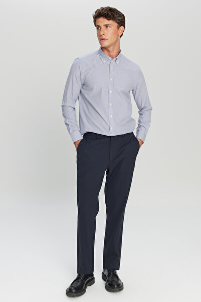 ALTINYILDIZ CLASSICS Men's Navy Blue Slim Fit Slim Fit Side Pocket Casual Trousers