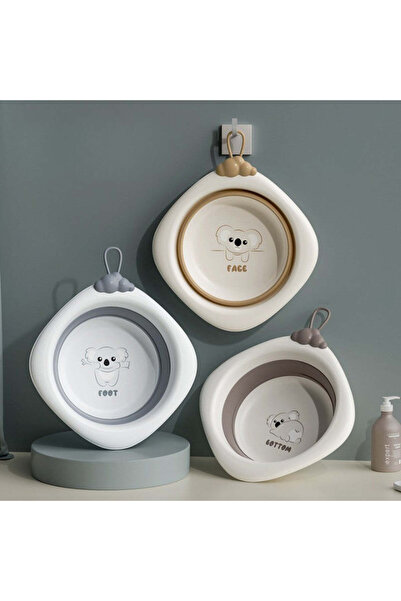 vivimall Foldable baby bathtub with Koala brown face model | BabyFace