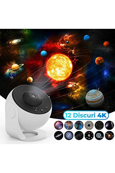 Timebox Night light projector type stars galaxies for the room 12 projection discs with solar system