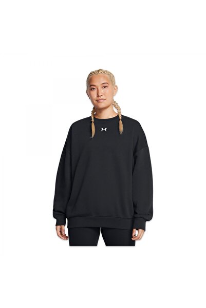 Under Armour 1386463 Ua Rival Fleece Os Crew Siyah Kadın Sweatshirt