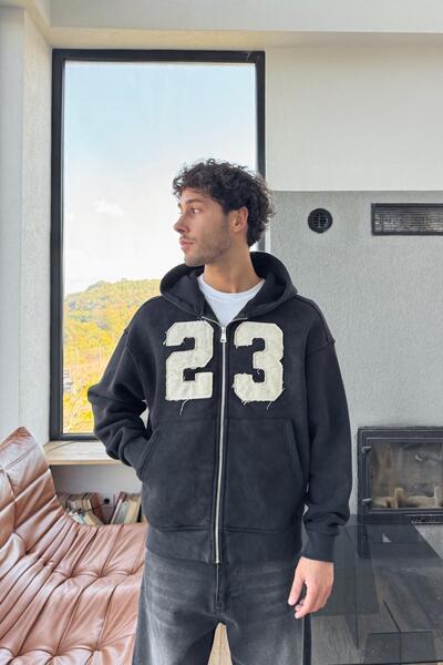 Flaw Wear Nakışlı Full Zip Hoodie